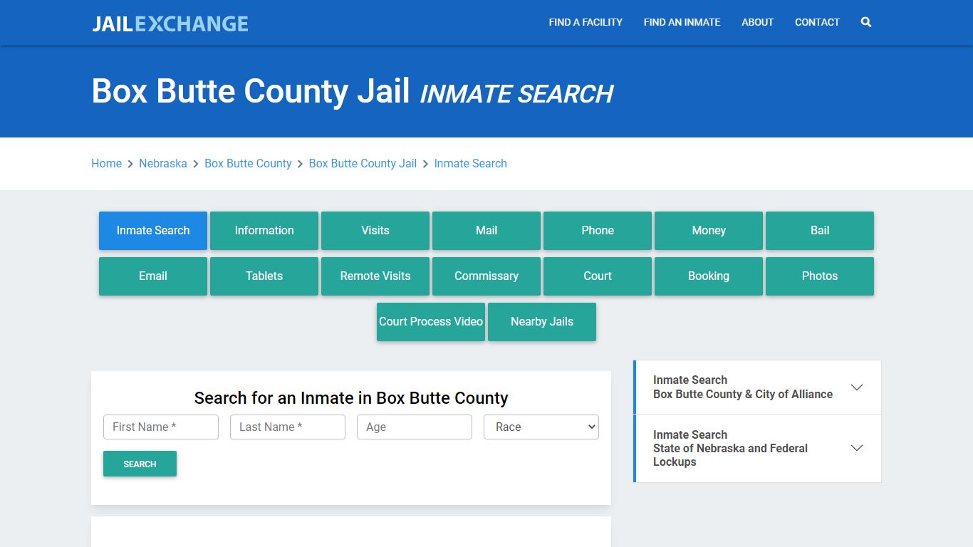 Box Butte County Jail, NE Inmate Search: Roster & Mugshots